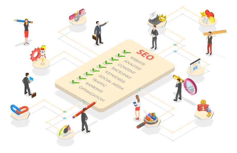 DGH team working on SEO strategy